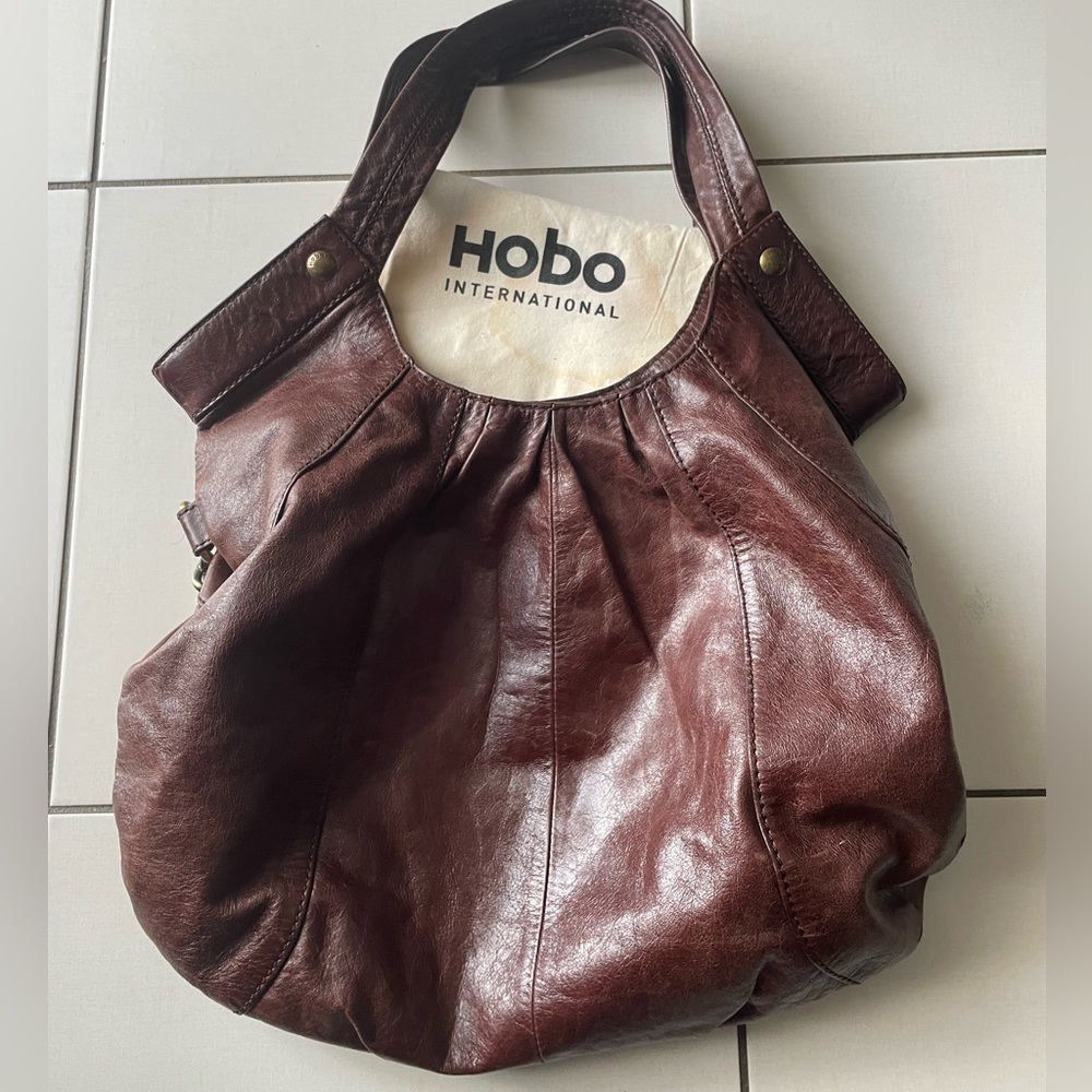 HOBO Brown Leather Tote Bag - Picture 4 of 10